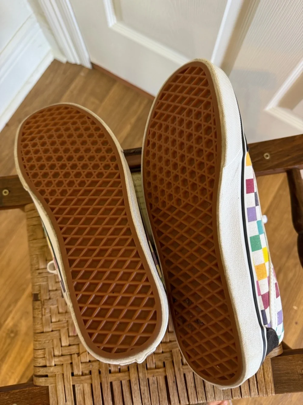 Vans Old Skool Colorblock Checkerboard Sneakers Women11 Multicolor Skate Shoes - Picture 5 of 7